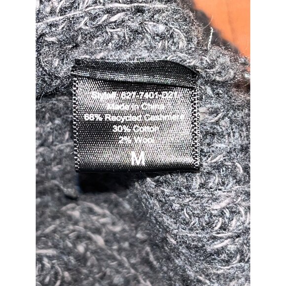 Jenni Kayne Cashmere Oversized Fisherman Sweater  Size Medium  Charcoal Womens - Picture 10 of 12